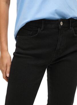Pantalón vaquero Vila Vialice negro para mujer