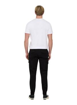 Pantalón Only and Sons Carter cargo negro para hombre