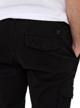 Pantalón Only and Sons Carter cargo negro para hombre