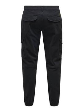 Pantalón Only and Sons Carter cargo negro para hombre