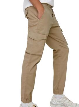 Pantalón Only and Sons Carter cargo beige para hombre
