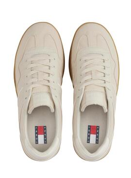 Zapatillas Tommy Jeans Greenwich textil beige para mujer