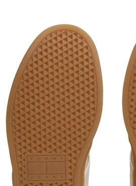 Zapatillas Tommy Jeans Greenwich textil beige para mujer