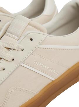 Zapatillas Tommy Jeans Greenwich textil beige para mujer
