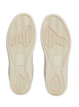 Zapatillas Tommy Jeans Retro Basket blanco y lila para mujer