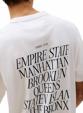 Camiseta Tommy Jeans New York blanco para hombre