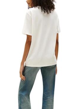 Camiseta Tommy Jeans Strawberry blanco para mujer