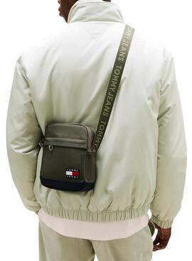 Bolso bandolera Tommy Jeans Essential verde para hombre