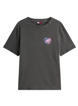 Camiseta Tommy Jeans Neon gris para mujer