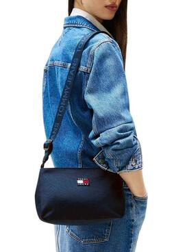 Bolsos Tommy Jeans Daily Shoulder azul marino para mujer