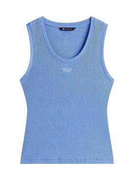 Camiseta Tommy Jeans Tank azul para mujer