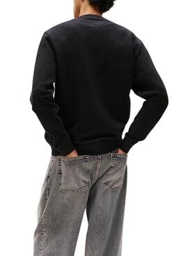 Sudadera Tommy Jeans Flag negro para hombre