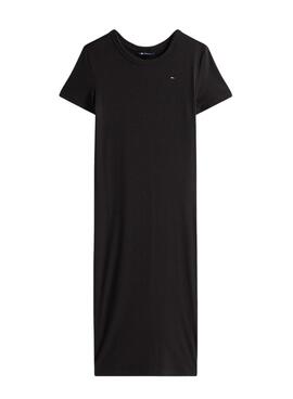 Vestido Tommy Jeans Rib Bodycon negro para mujer
