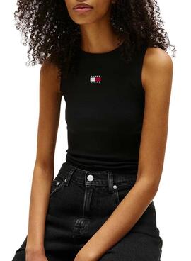 Camiseta Tommy Jeans Tank top negro para mujer