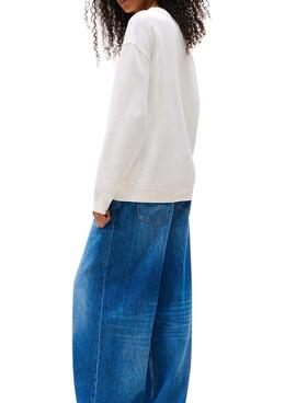 Sudadera Tommy Jeans Gradient blanco para mujer