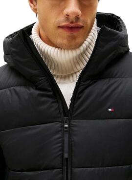 Chaqueta Tommy Hilfiger Mid Weight Hooded negro para hombre