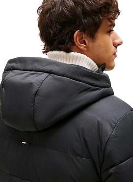 Chaqueta Tommy Hilfiger Mid Weight Hooded negro para hombre