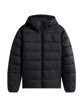 Chaqueta Tommy Hilfiger Mid Weight Hooded negro para hombre