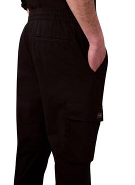 Pantalones cargo Calvin Klein Jeans ripstop negro para nombre