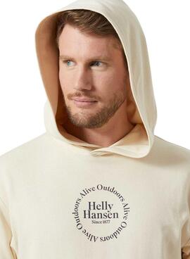 Sudadera Helly Hansen Core beige para hombre