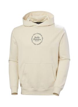 Sudadera Helly Hansen Core beige para hombre