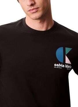 Camiseta Calvin Klein Jeans Bauhaus negro  para hombre