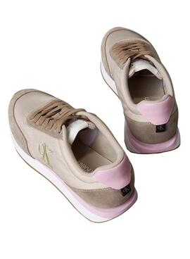 Zapatillas Calvin Klein Jeans Retro Runner rosa para mujer