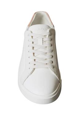 Zapatillas Calvin Klein Jeans Low Pro Cups blanco y rosa para mujer