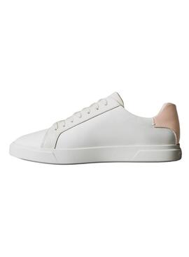 Zapatillas Calvin Klein Jeans Low Pro Cups blanco y rosa para mujer