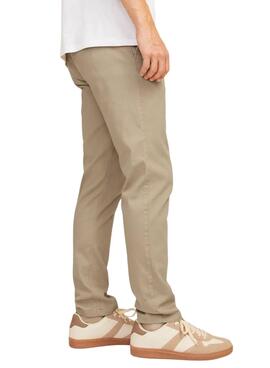 Pantalón chino Jack and Jones Marco beige para hombre