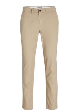 Pantalón chino Jack and Jones Marco beige para hombre