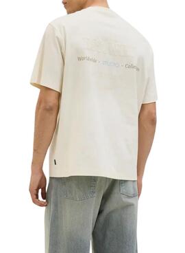Camiseta Jack and Jones Urban beige para hombre