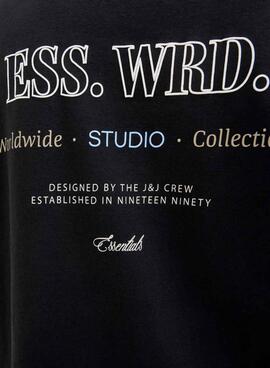 Camiseta Jack and Jones Urban negro para hombre