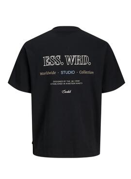 Camiseta Jack and Jones Urban negro para hombre