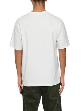Camiseta Only and Sons Curated blanco para hombre