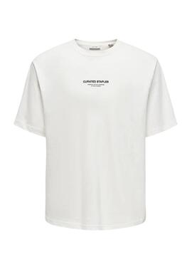 Camiseta Only and Sons Curated blanco para hombre