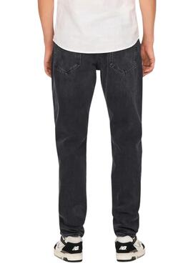 Pantalón vaquero Only and Sons Yoke tapered negro para hombre