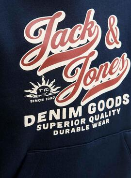 Sudadera Jack and Jones Logo azul marino para niño