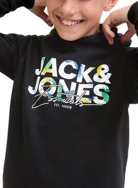 Sudadera capucha Jack and Jones Geplas negro niño