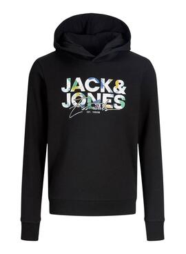 Sudadera capucha Jack and Jones Geplas negro niño