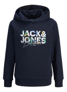 Sudadera capucha Jack and Jones Geplas marino niño