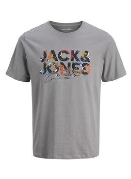 Camiseta Jack and Jones Geplas gris para niño
