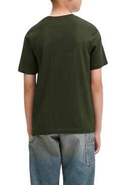 Camiseta Jack and Jones Pan verde para niño