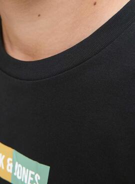 Camiseta Jack and Jones Pan negro para niño