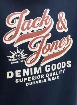 Sudadera Jack and Jones Logo azul marino para niño