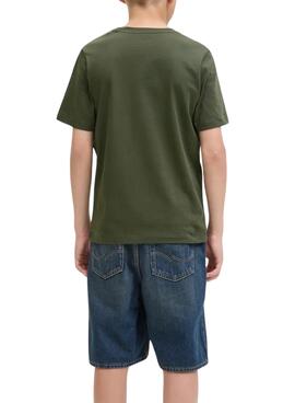 Camiseta Jack and Jones Logo verde para hombre