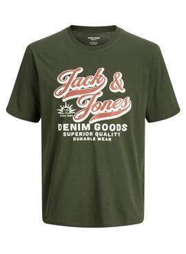 Camiseta Jack and Jones Logo verde para hombre