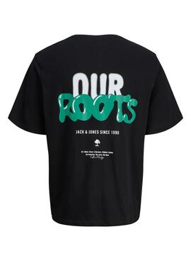 Camiseta Jack and Jones Wobly negro para niño