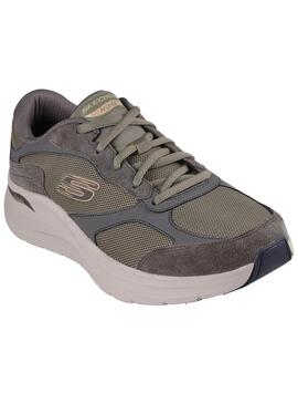Zapatillas Skechers Arch Fit verde para hombre
