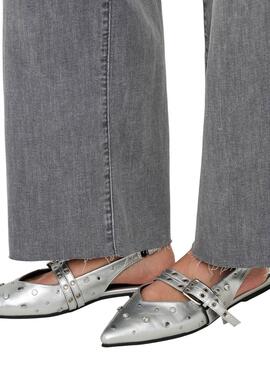 Pantalón vaquero Only Lann Madison gris para mujer